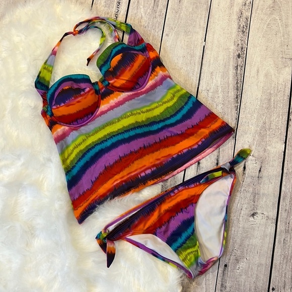 Victoria's Secret 2 Piece Bikini‎ Multicolor Bathing Suit - Picture 1 of 8